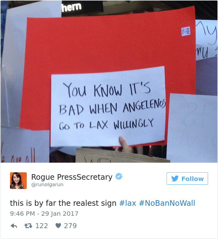 20+ Of The Best Signs From Muslim Ban Protests