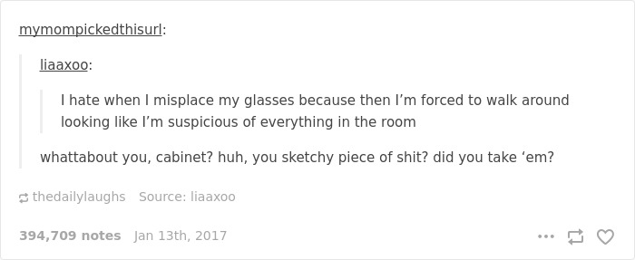 Searching For Misplaced Glasses