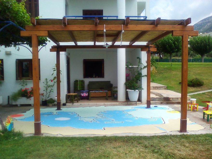 I Painted A Huge Map On My Courtyard