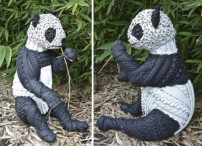 Amazing Tire Sculptures That I Create From 100-400 Separate Tires Amazing Tire Sculptures That I Create From 100-400 Separate Tires