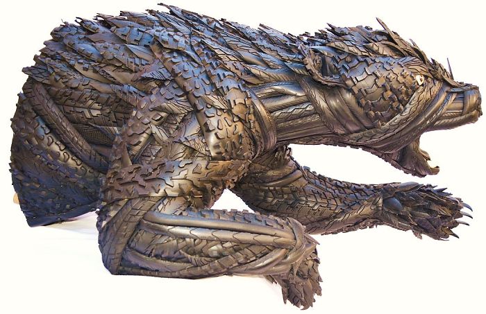 Amazing Tire Sculptures That I Create From 100-400 Separate Tires