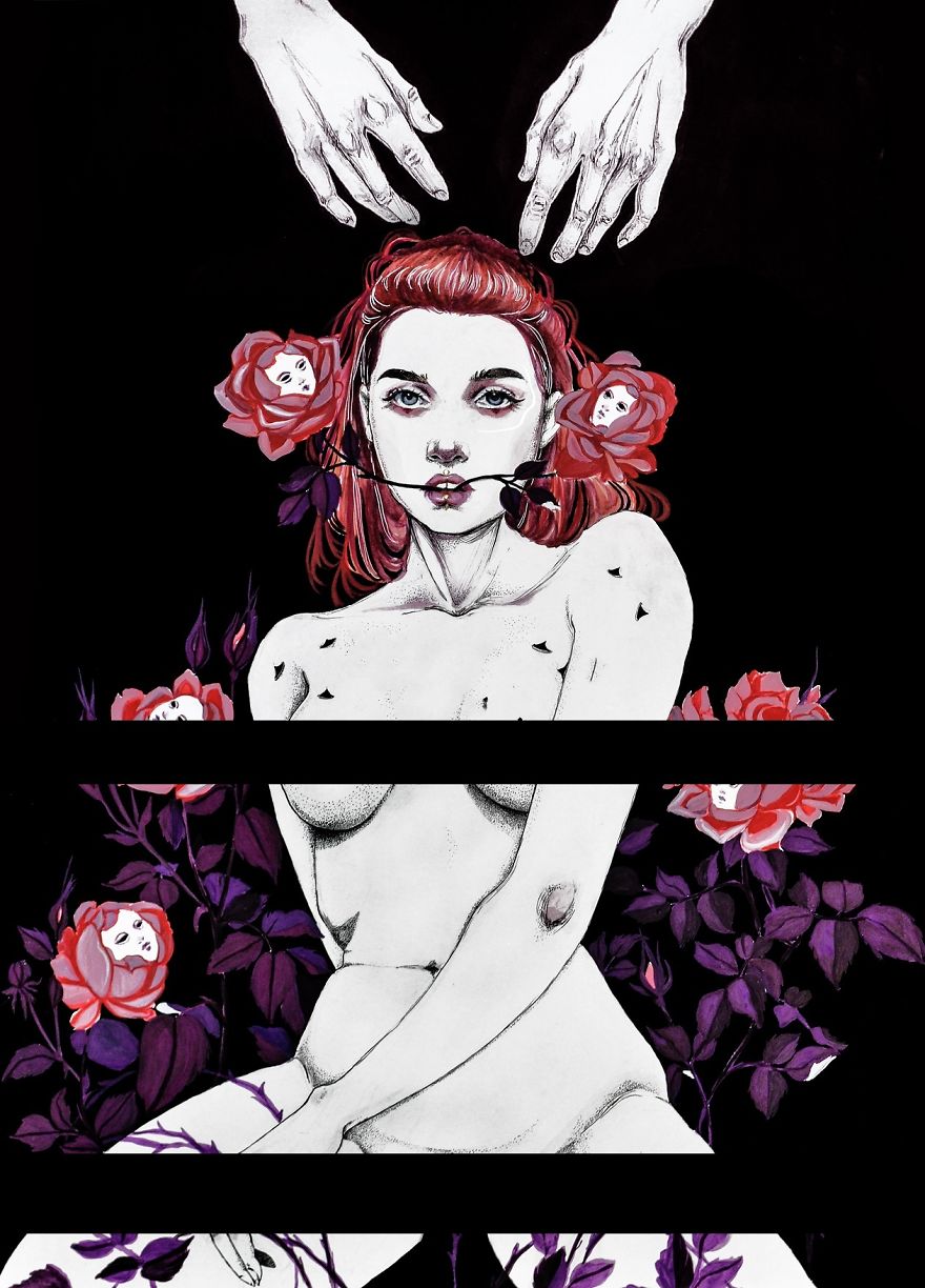 Artist Creates Dark Fairytale Paintings And Tattoos