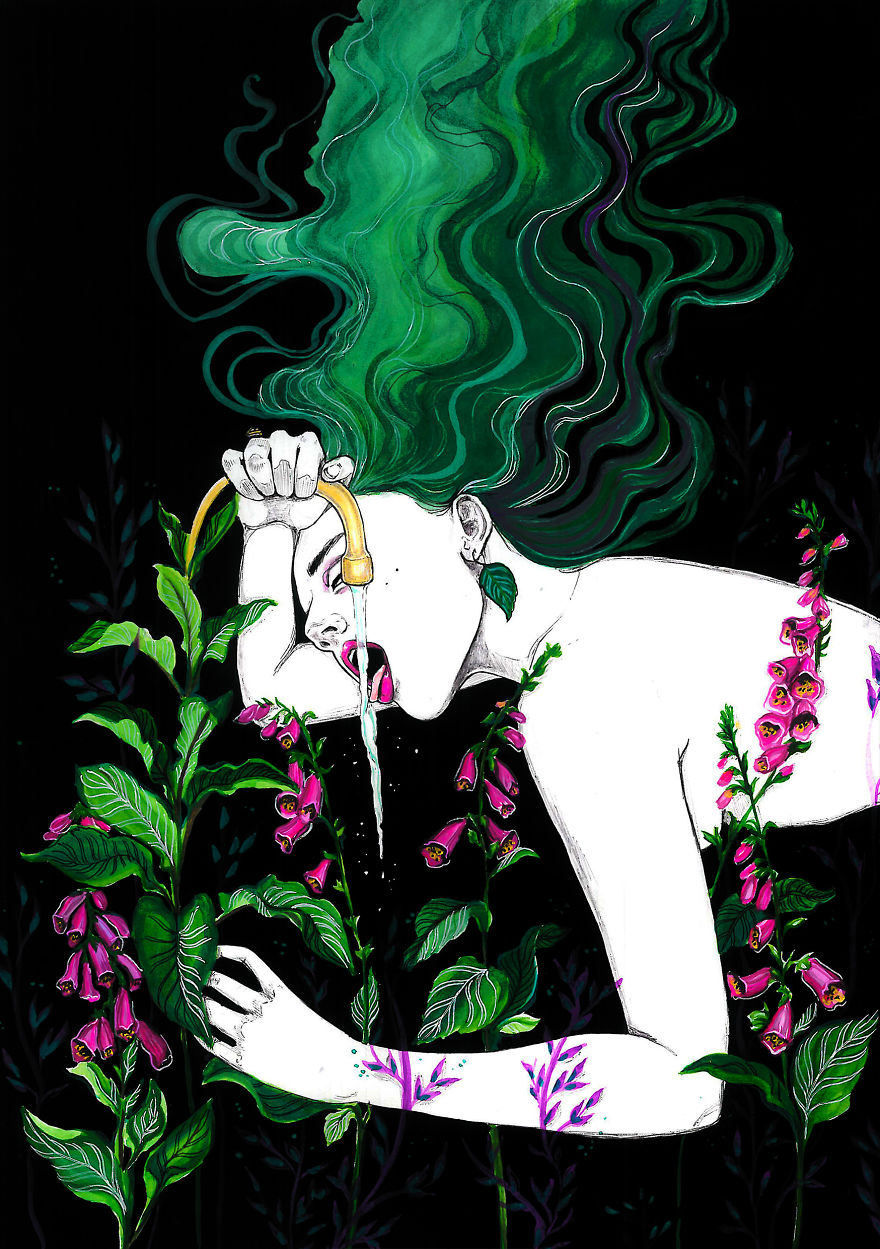 Artist Creates Dark Fairytale Paintings And Tattoos