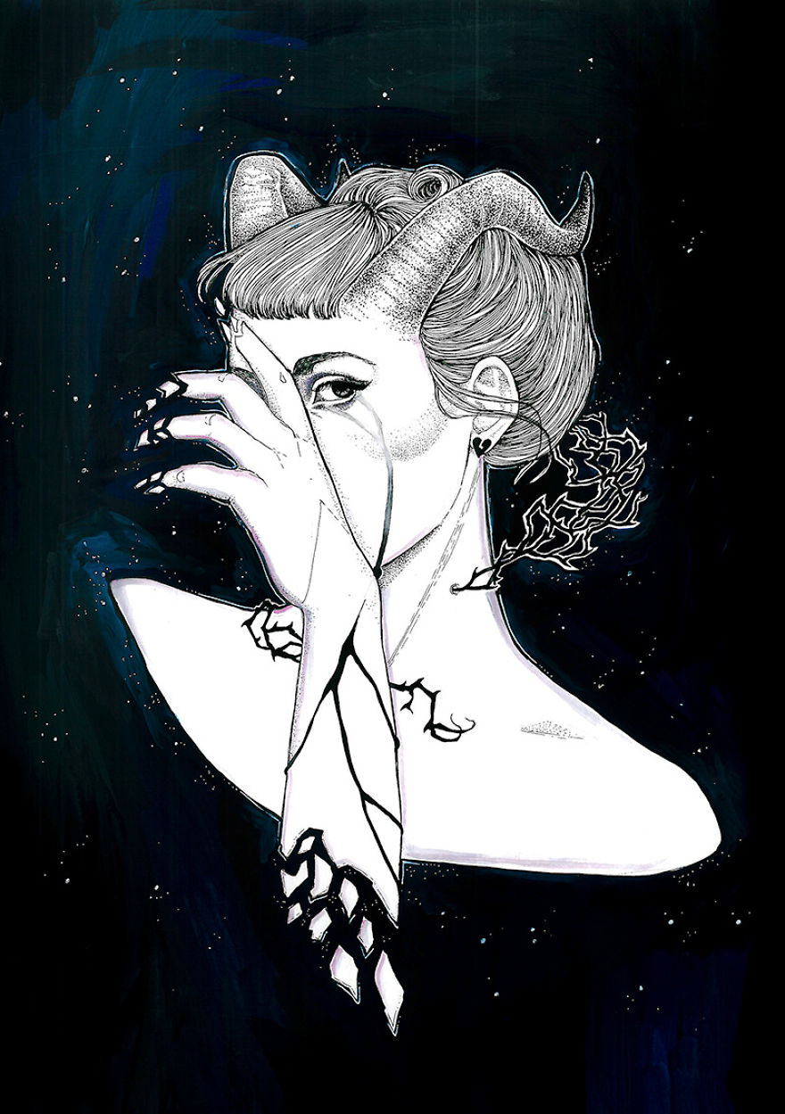 Artist Creates Dark Fairytale Paintings And Tattoos