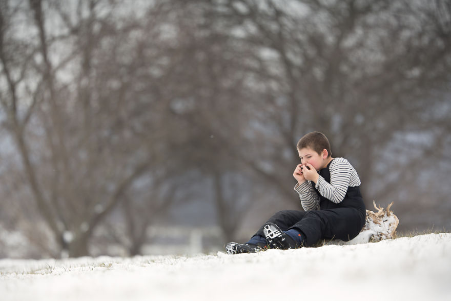 He Sat Alone In The Softly Falling Snow Until His Best Friend Heard Him