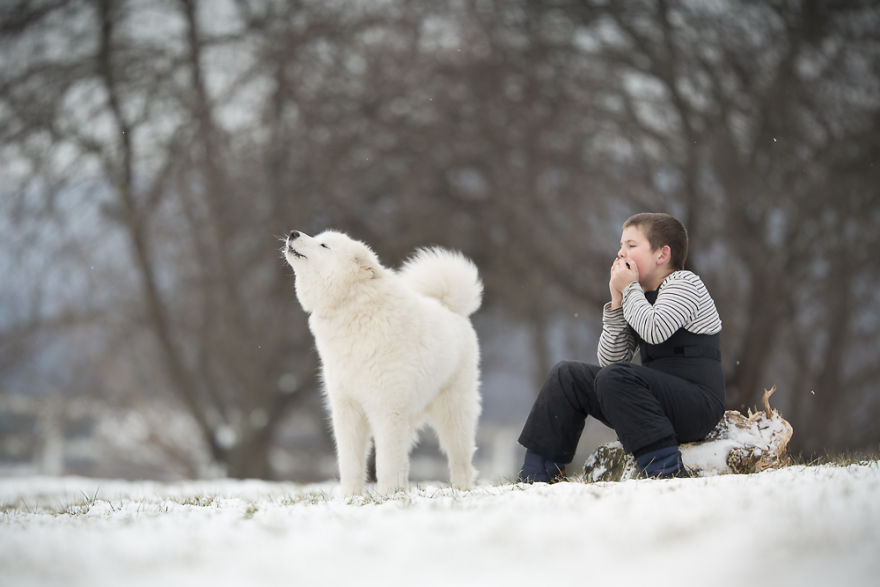 He Sat Alone In The Softly Falling Snow Until His Best Friend Heard Him