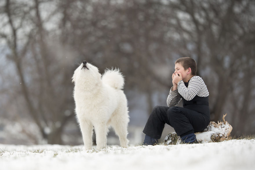 He Sat Alone In The Softly Falling Snow Until His Best Friend Heard Him