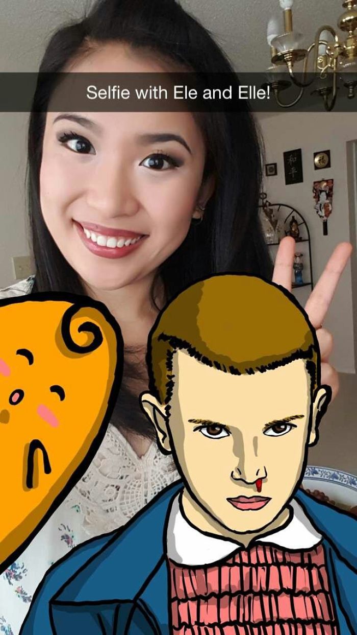 I Take Selfies With Celebrities Using Snapchat Drawing Tools