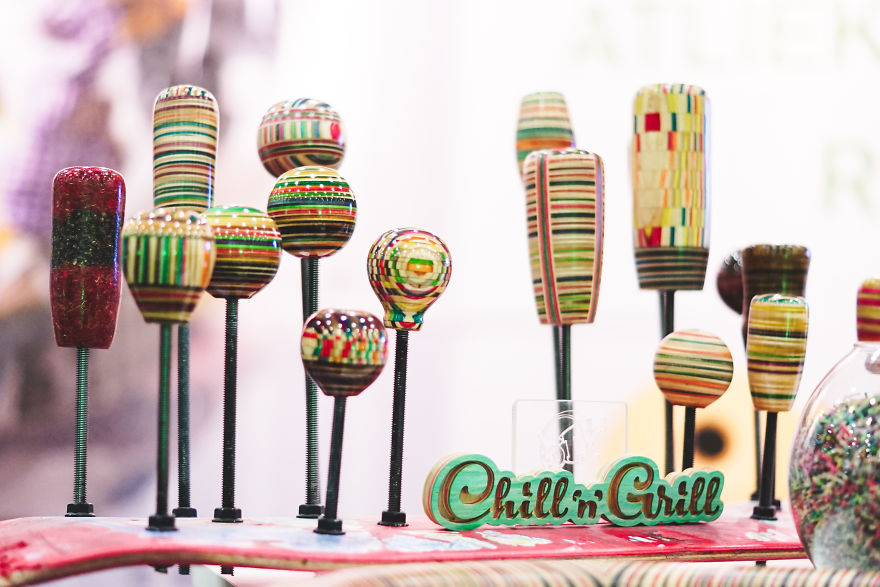 Shift Knobs Out Of Recycled Skateboards