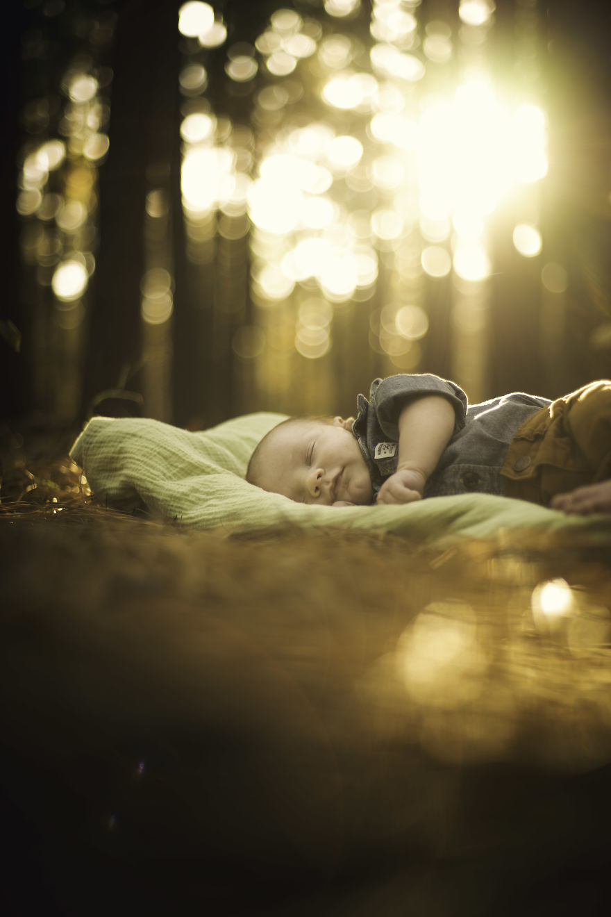 I Was Asked To Do An Infant Photo Session In The Forest And The Results Are Adorable
