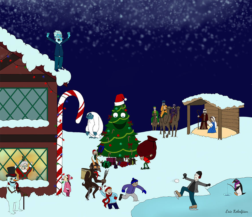 Holiday Advent Calendar - Part Of A Daily Drawing Challenge Holiday Advent Calendar - Part Of A Daily Drawing Challenge