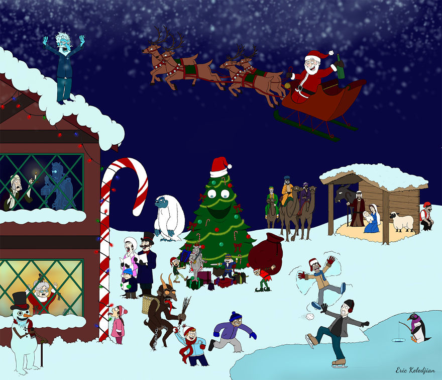 Holiday Advent Calendar - Part Of A Daily Drawing Challenge Holiday Advent Calendar - Part Of A Daily Drawing Challenge