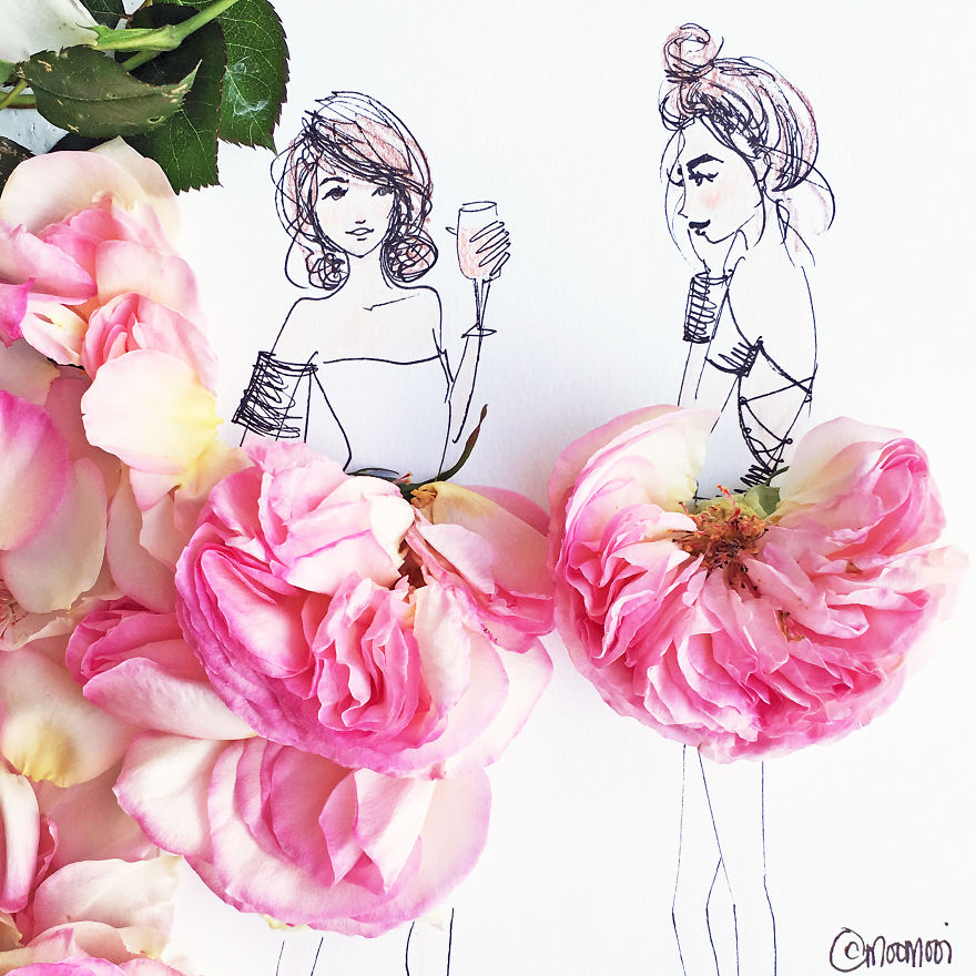 Flower Fashion Illustrations