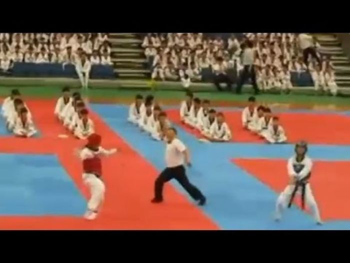 Referee Dancing Like A Boss On Taekwondo Show