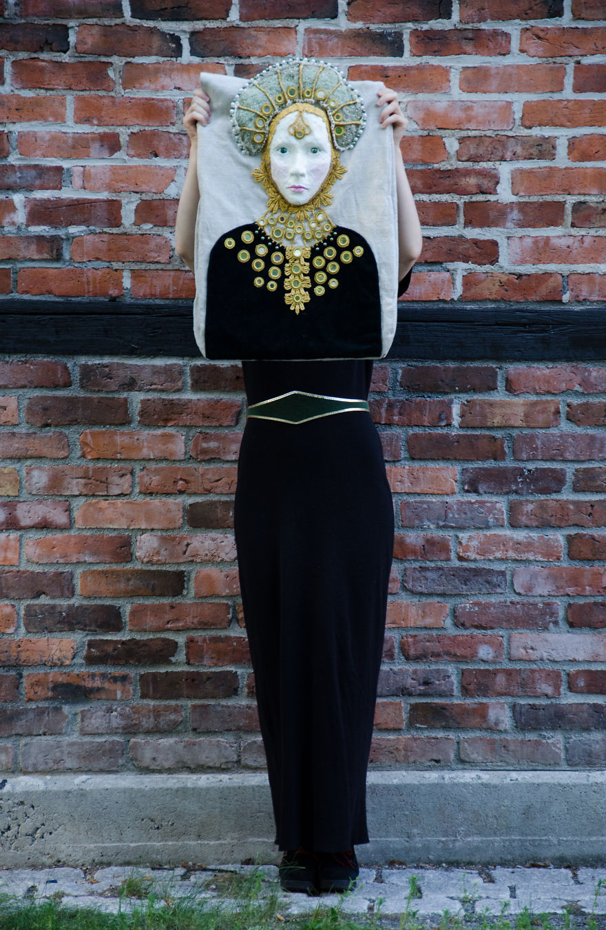 Face Bags, Wearable Art Face Bags, Wearable Art