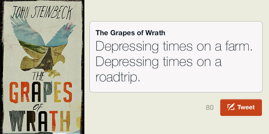 America’s Best Novels In 140 Characters Or Less