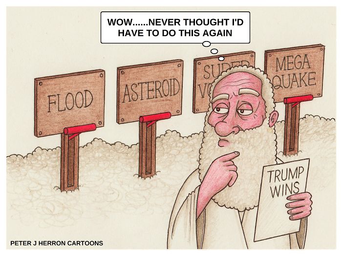 On Inauguration Day This Scottish Cartoonist Post All Of His Cartoons On The American Election Process And The Likely Outcome Once Trump Takes Office…..and Its Hilarious!!!