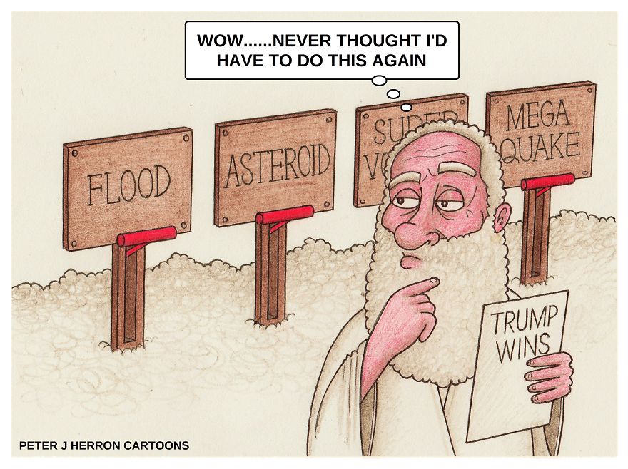 On Inauguration Day This Scottish Cartoonist Post All Of His Cartoons On The American Election Process And The Likely Outcome Once Trump Takes Office.....and Its Hilarious!!!