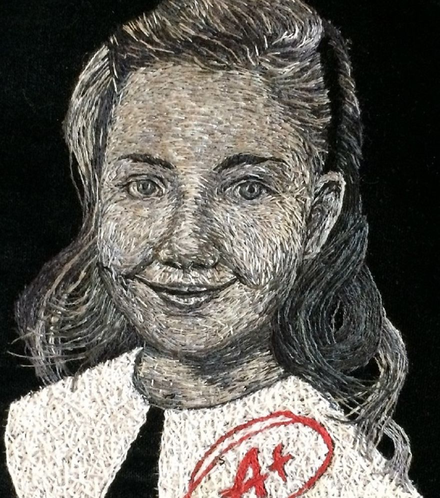 I Embroidered Political Portraits Of Donald Trump And Hillary Clinton I Embroidered Political Portraits Of Donald Trump And Hillary Clinton
