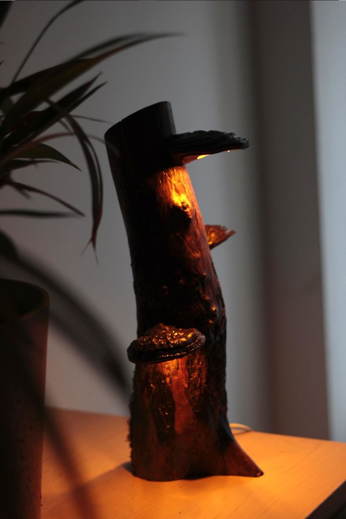 I Create Unique Lamps Out Of Real Mushrooms And Mountain Crystals