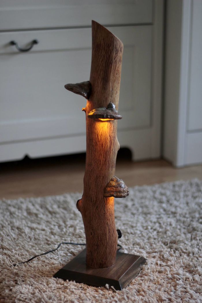 I Create Unique Lamps Out Of Real Mushrooms And Mountain Crystals
