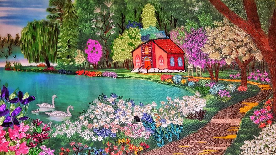 I 'Paint' Using Needle And Thread