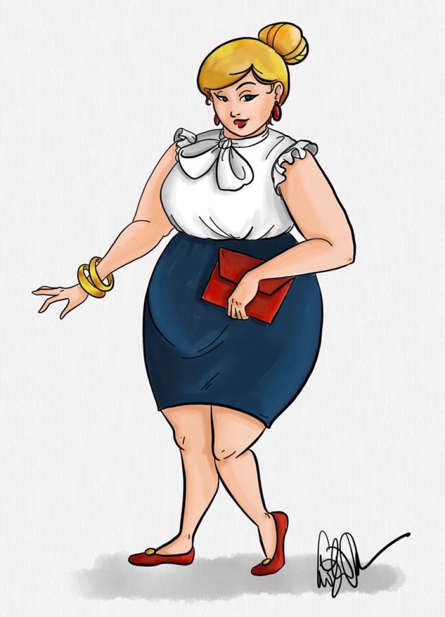 I Create Plus Size Fashion Illustrations