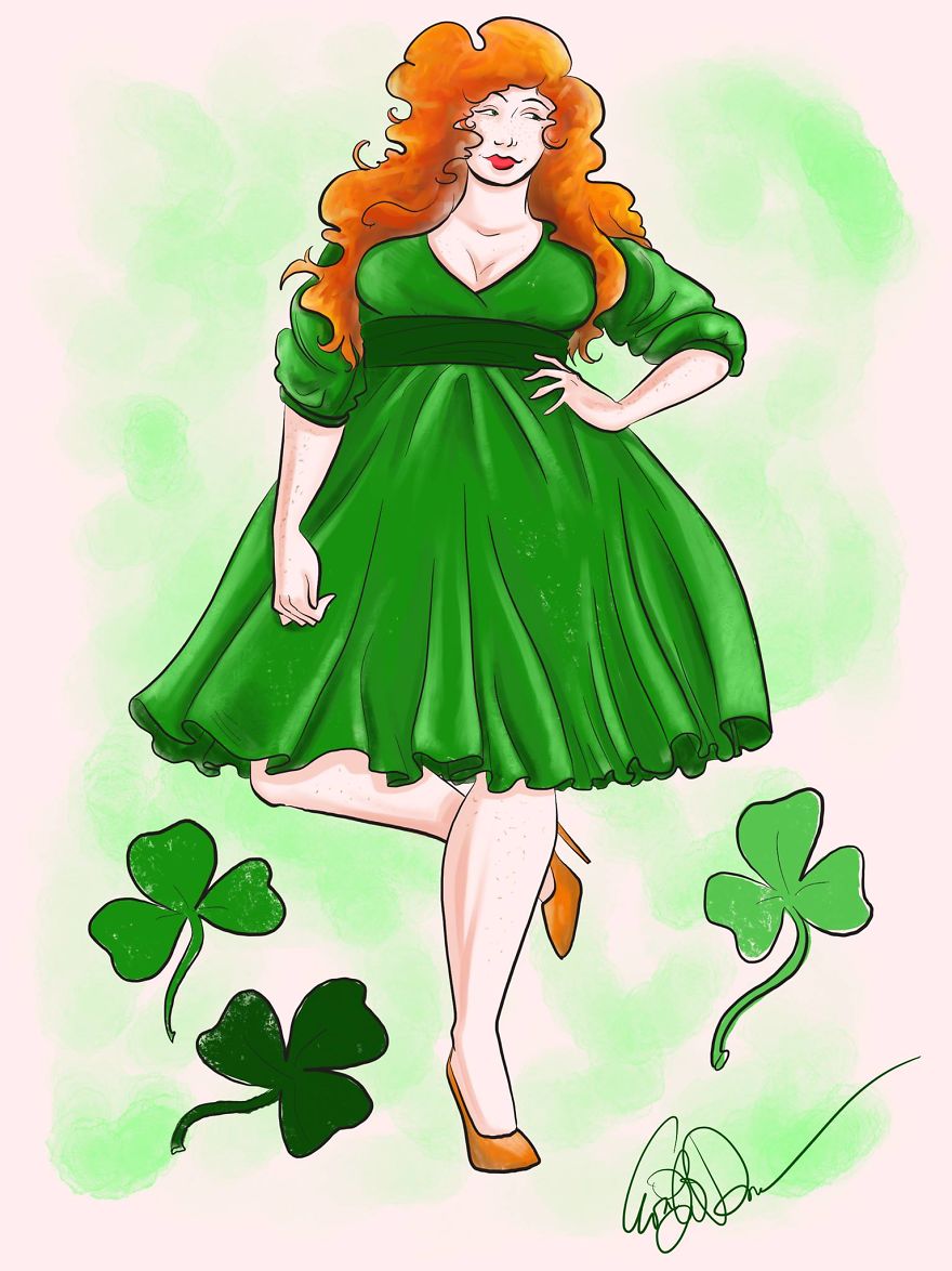 I Create Plus Size Fashion Illustrations