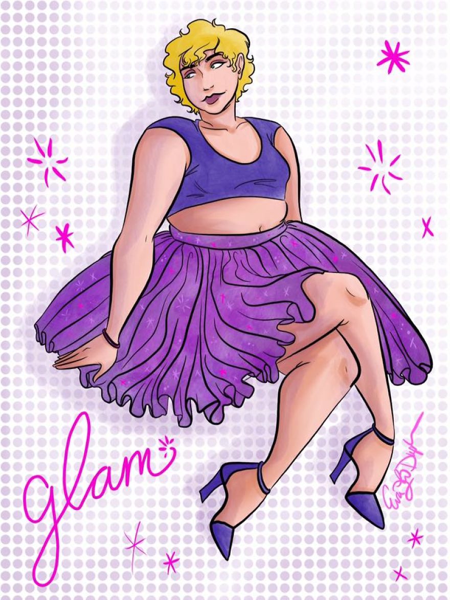 I Create Plus Size Fashion Illustrations