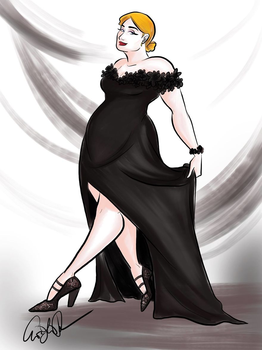 I Create Plus Size Fashion Illustrations