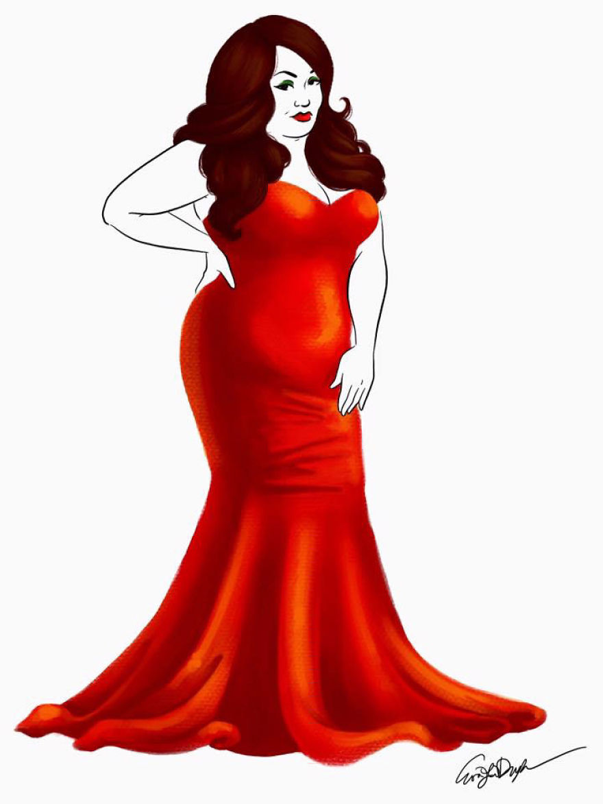 I Create Plus Size Fashion Illustrations