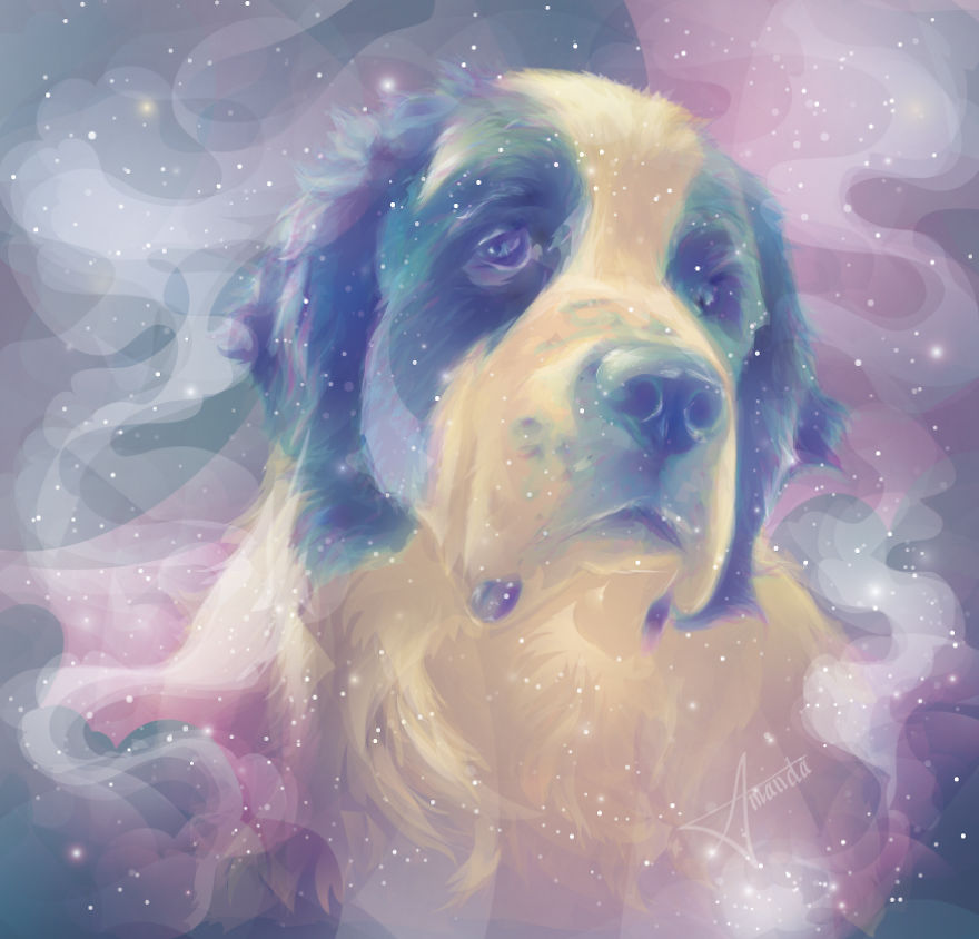 I Draw Digital Pet Portraits That Are Out Of This World