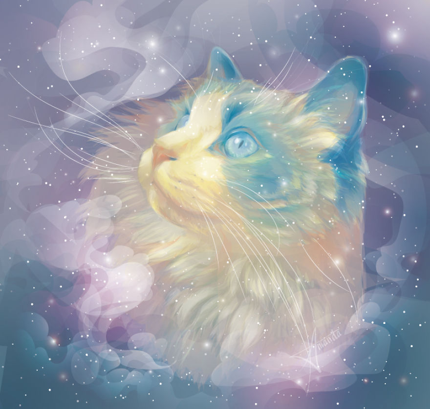 I Draw Digital Pet Portraits That Are Out Of This World I Draw Digital Pet Portraits That Are Out Of This World