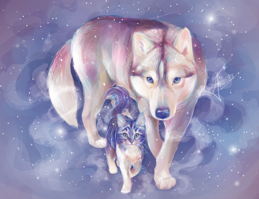 I Draw Digital Pet Portraits That Are Out Of This World