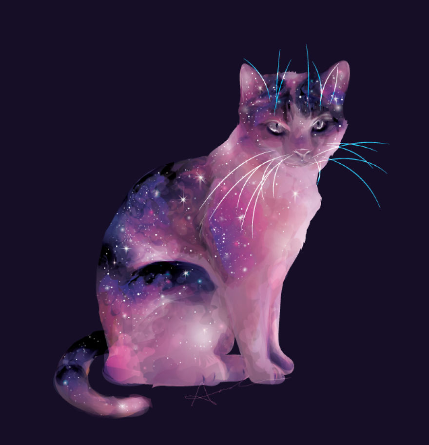 I Draw Digital Pet Portraits That Are Out Of This World