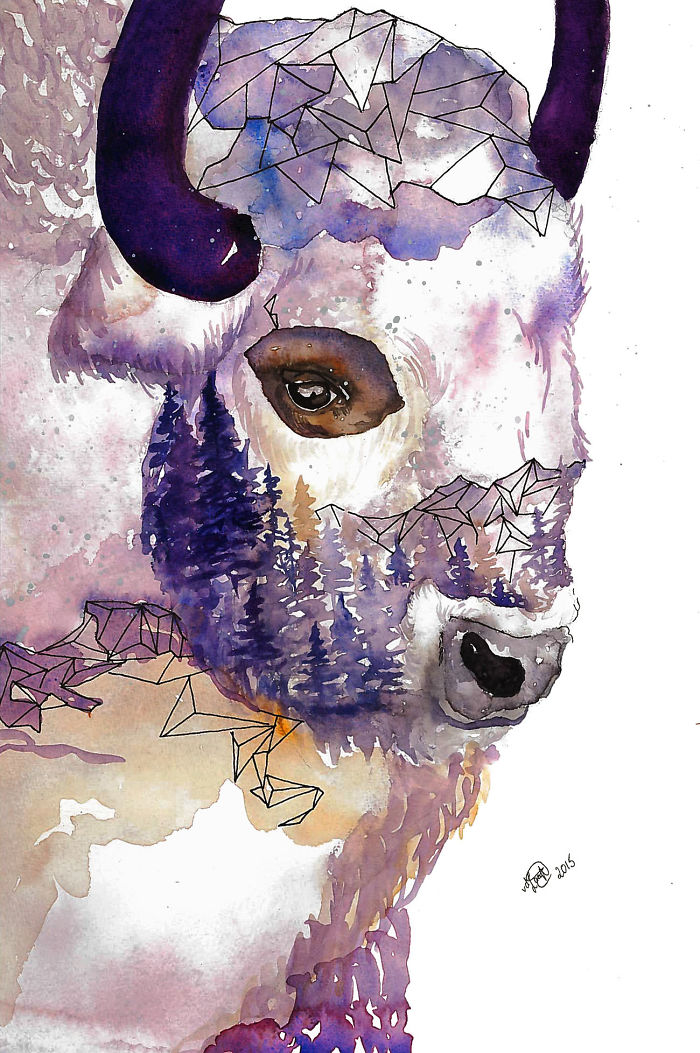 I Paint Watercolor Blendscapes Turning Portraits Into Stories I Paint Watercolor Blendscapes Turning Portraits Into Stories