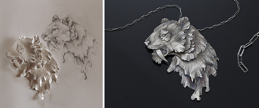 I Turn My Detailed Sketches Into Silver Animal Jewelry I Turn My Detailed Sketches Into Silver Animal Jewelry