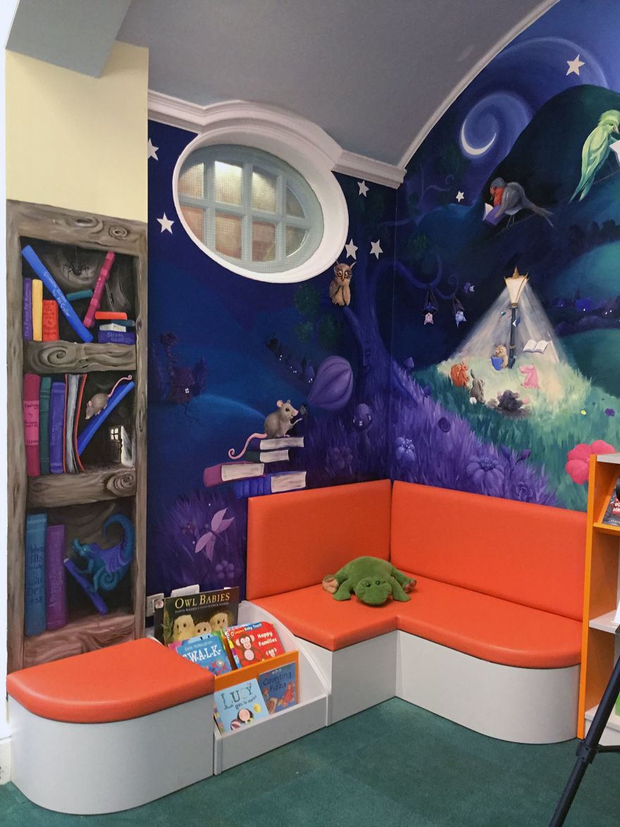 I Transformed An Alcove In The Library Into The Inside Of A Children's Book I Transformed An Alcove In The Library Into The Inside Of A Children's Book