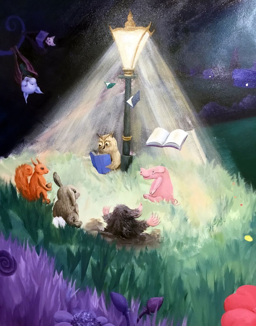 I Transformed An Alcove In The Library Into The Inside Of A Children's Book I Transformed An Alcove In The Library Into The Inside Of A Children's Book