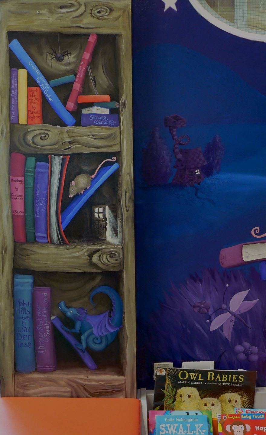 I Transformed An Alcove In The Library Into The Inside Of A Children's Book I Transformed An Alcove In The Library Into The Inside Of A Children's Book