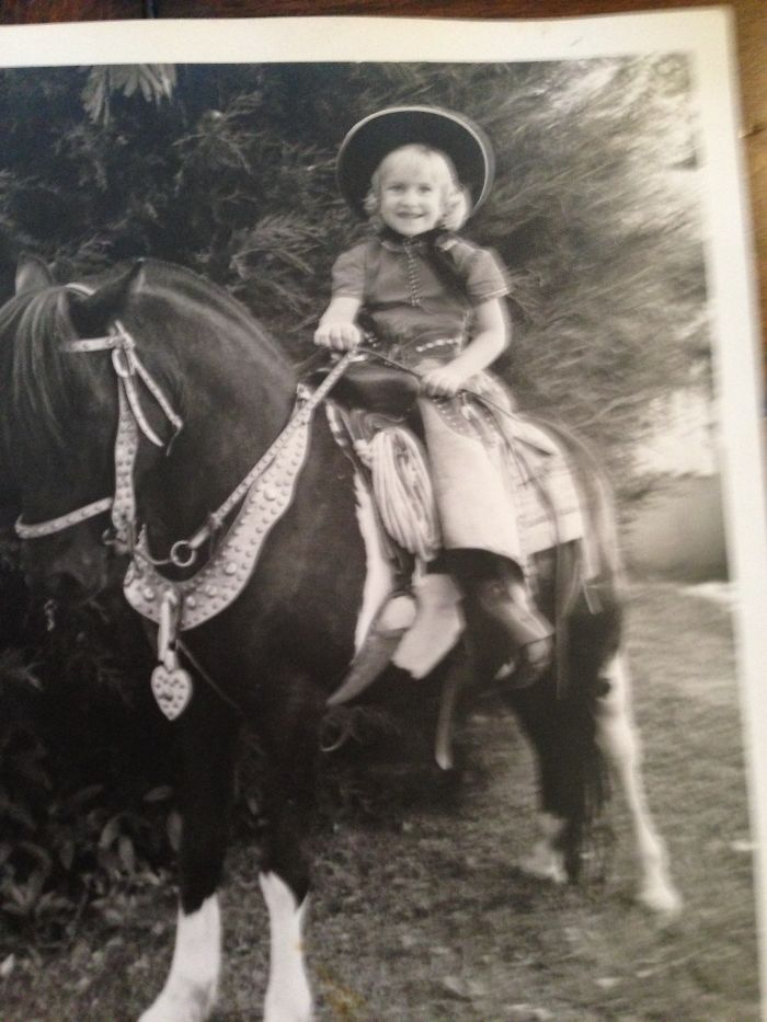 Having My Picture Taken By A Traveling Photographe With A Horse 1965