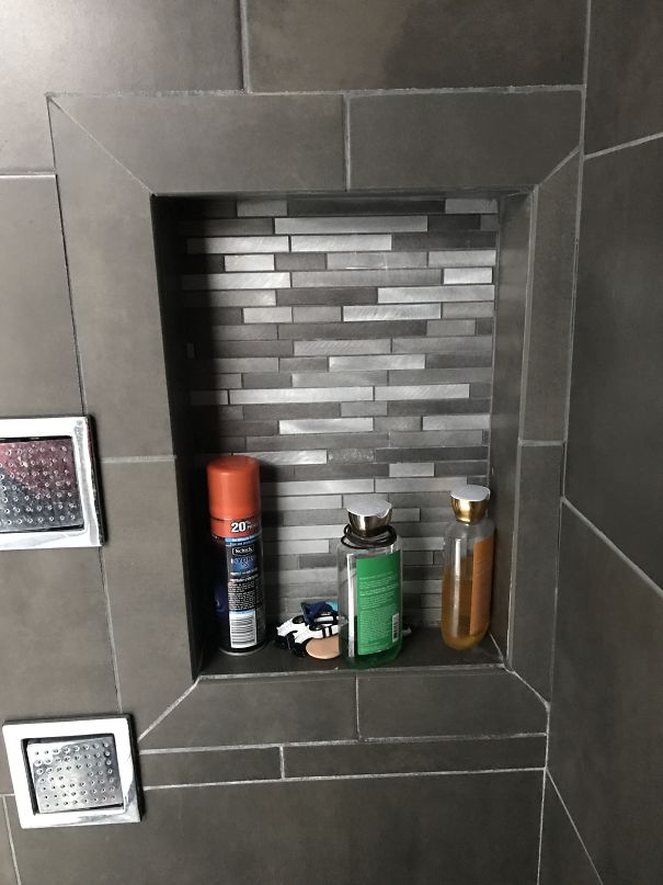 Tile In The Shower At Work. Drives Me Crazy!