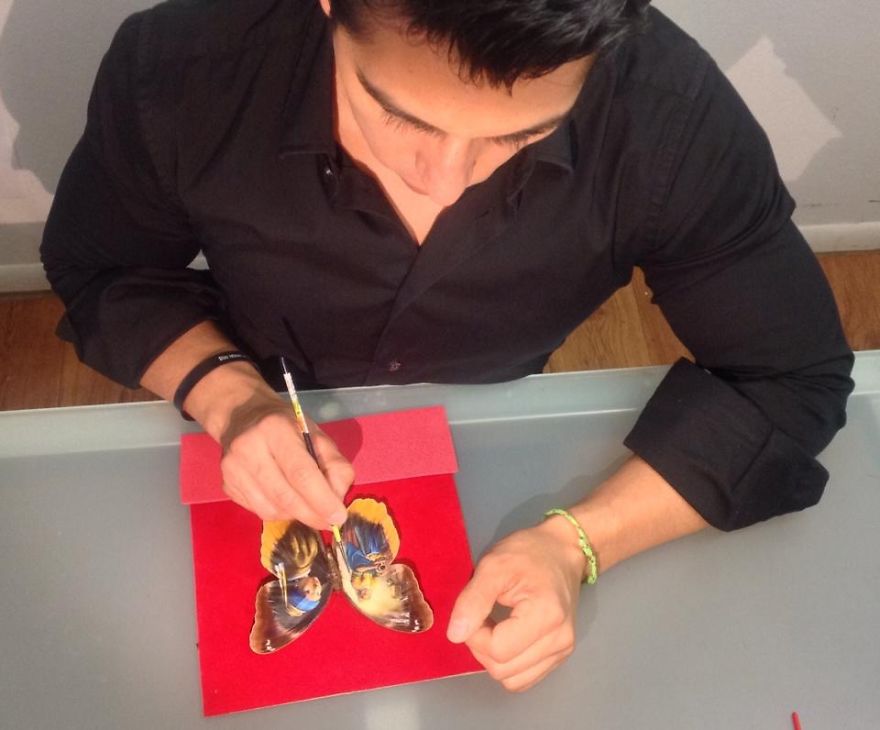 Artist Paints On Real Butterflies Wings