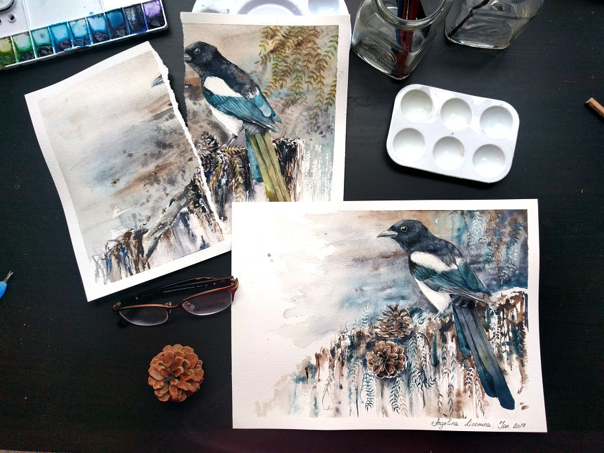 Watercolor Birds To Celebrate My First Anniversary Of Painting With Watercolor Watercolor Birds To Celebrate My First Anniversary Of Painting With Watercolor