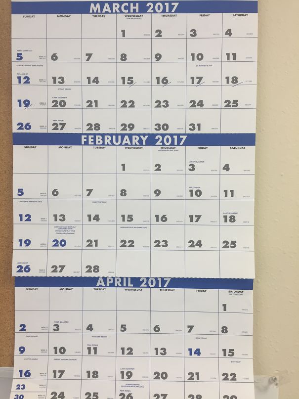 When Calenders Work From The Bottom Up