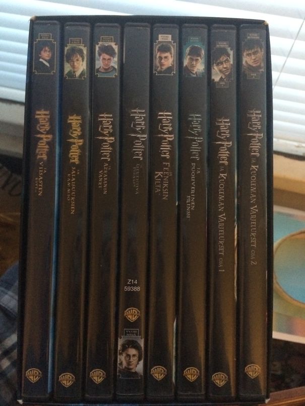 These Harry Potter Dvd Spines. Why