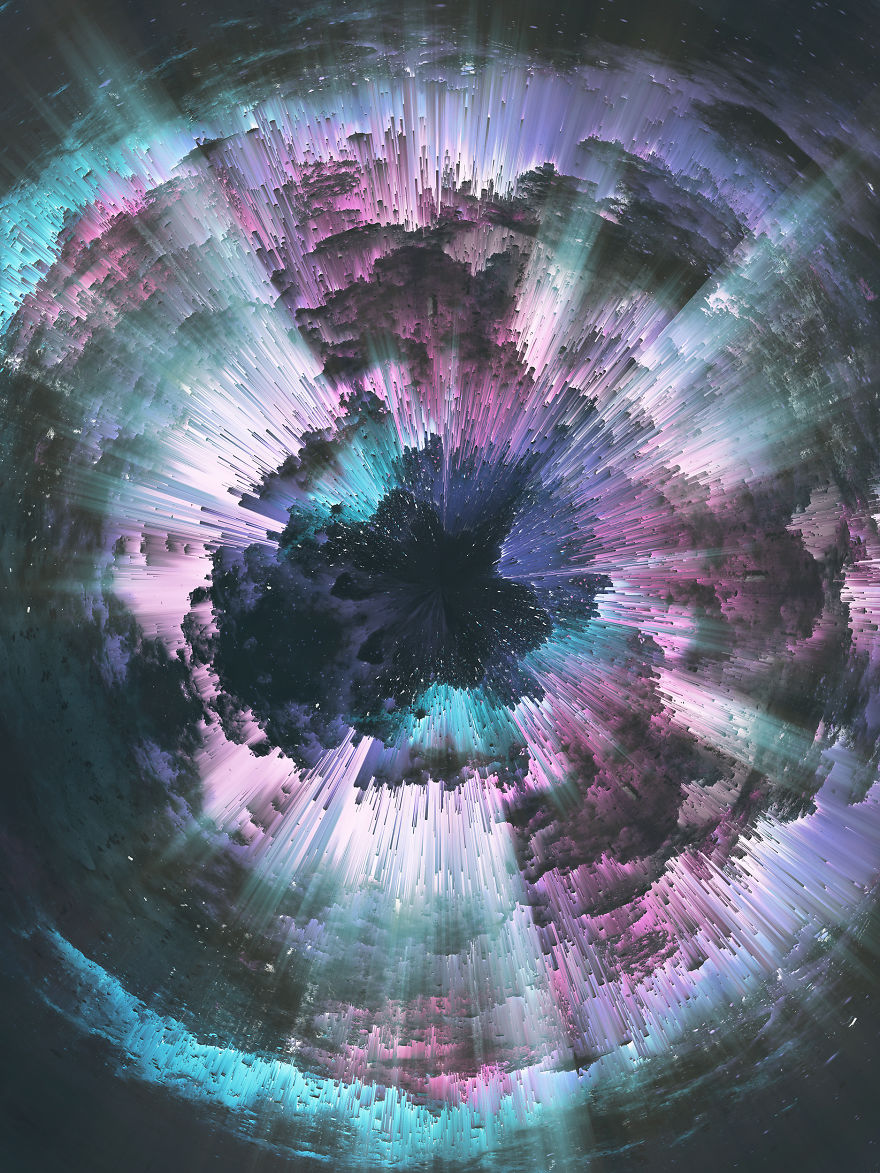 I Create Colorful Abstract Images That Look Like Celestial Dreams