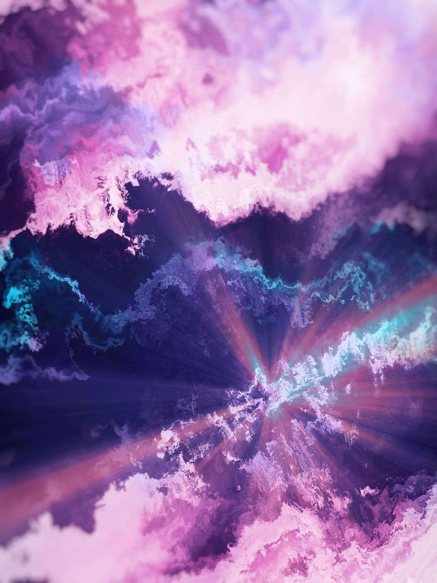 I Create Colorful Abstract Images That Look Like Celestial Dreams