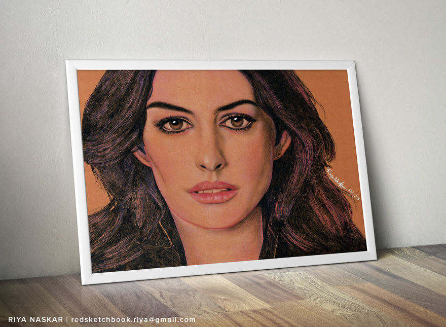 I Make Realistic Celebrity Portraits On Colored Papers