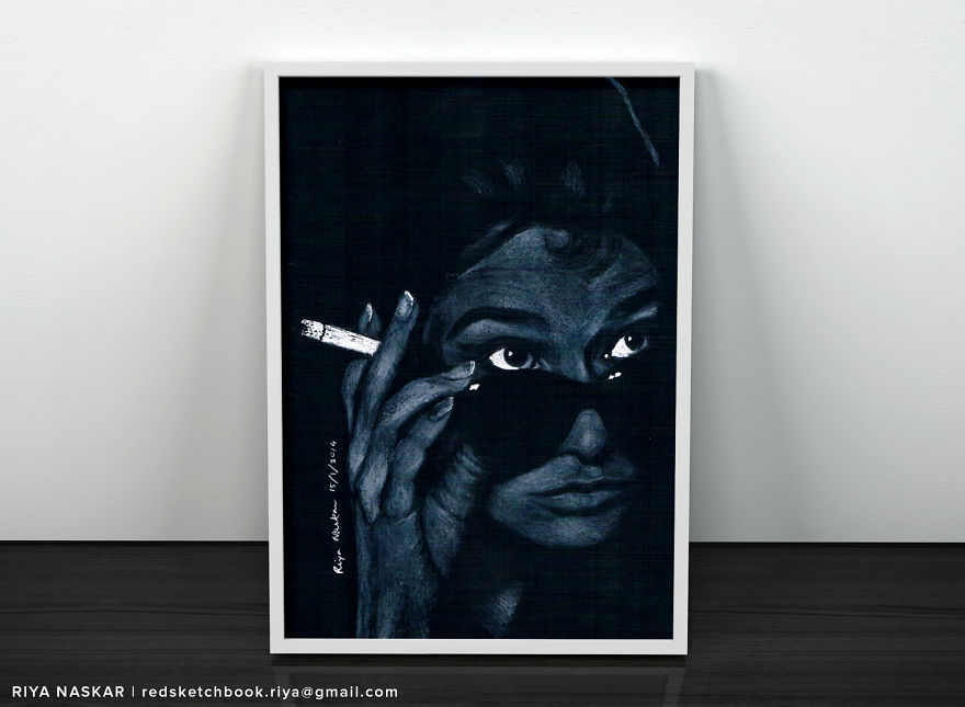 I Make Realistic Celebrity Portraits On Colored Papers